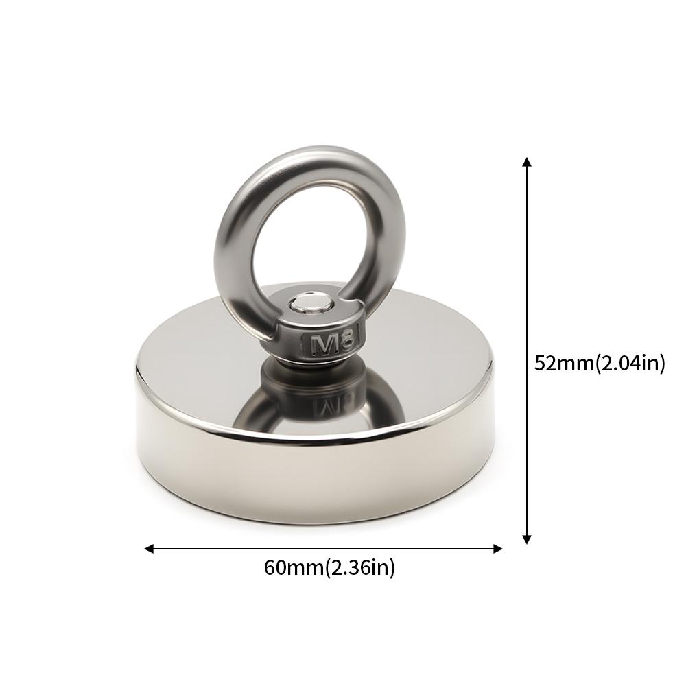D16-D120mm Neodymium Fishing Hook N52 Heavy Duty Magnet Super Strong Neodymium Magnet  with Countersunk Hole Eyebolt