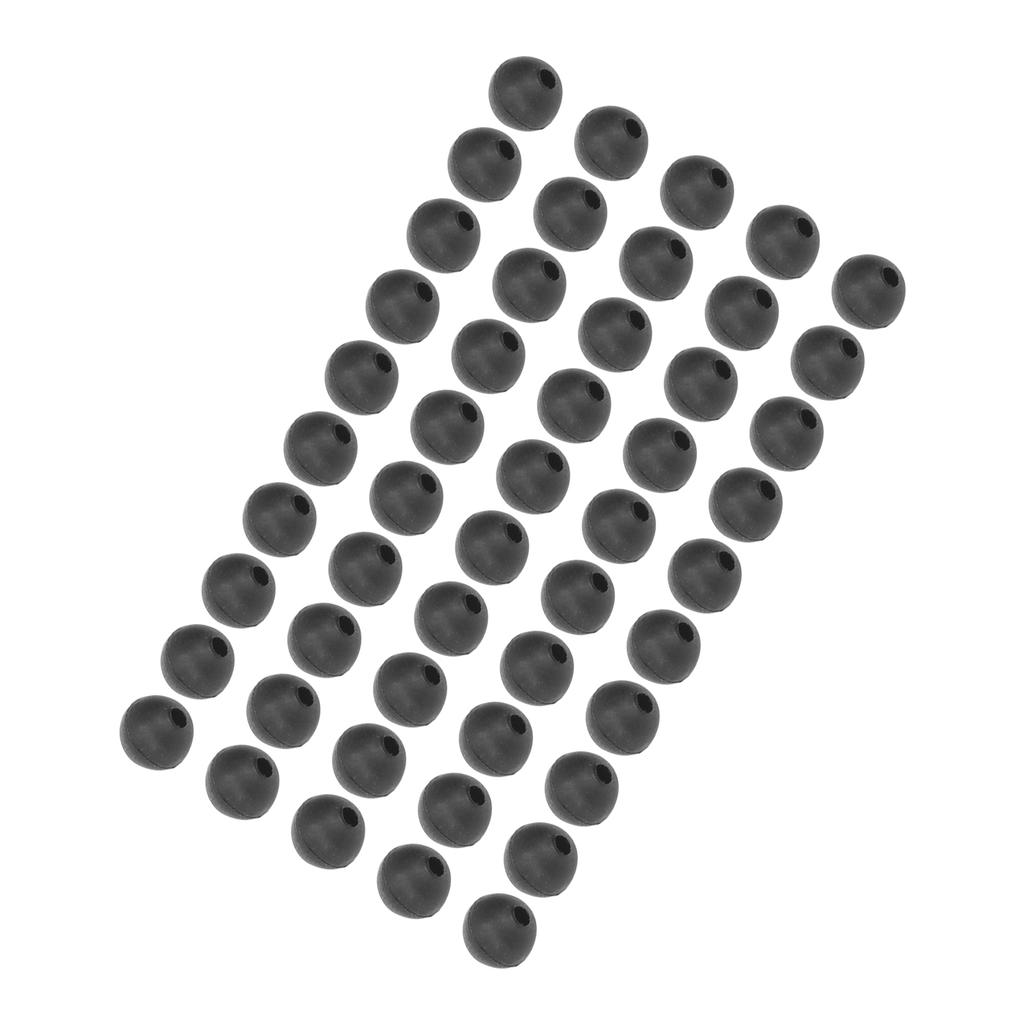 50pcs Carp Fishing Beads Diameter 6mm Soft Carp Fishing Rig Beads Carp Fishing AccessoriesBlack