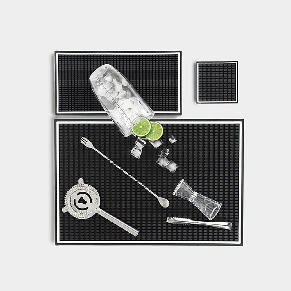 Rubber Anti Slip Bar Mat Countertop Spill Mats for Coffee Maker Glass Cup 3Sizes