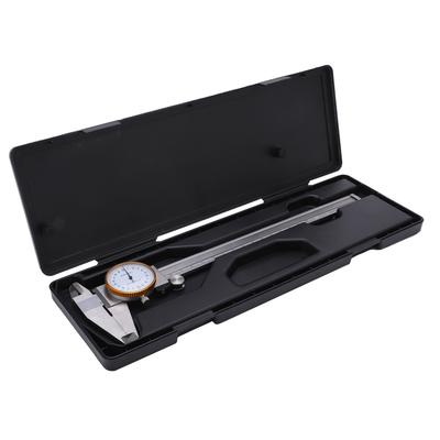 Dial Caliper with Depth Rod 0?200mm Manual Measuring Gauge with Clear Scales Silver