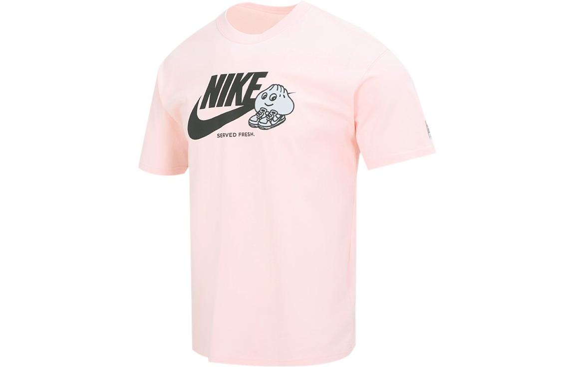 Nike T Shirts Men s Pink Crew Neck Moderate Straight Fit FB9804-686 XL