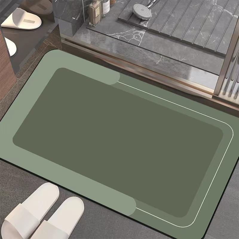 

Главная Ванная комната Впитывающий коврик для пола, Ванная комната Нескользящий коврик для ног зелёный