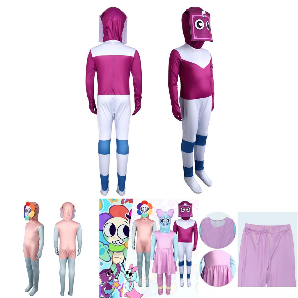 Dandy's World Cosplay-Kostüm für Bühnenauftritte aus Polyester für Kinder bis 17 Jahre