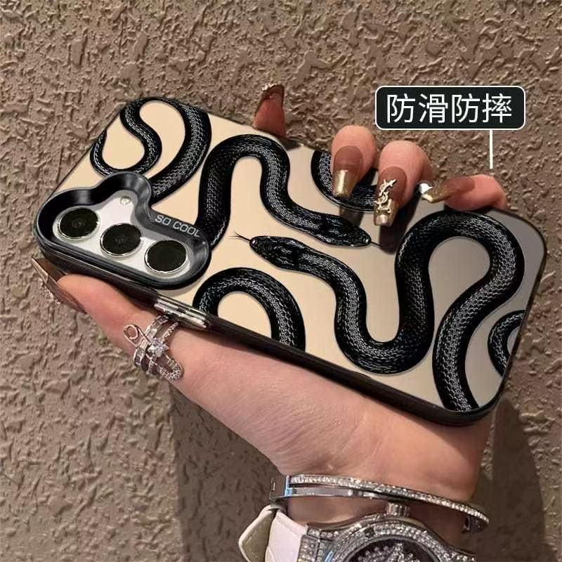New Black Snake for Samsung Galaxy S25 Mobile Phone Case Samsung S24 ULTRA Foreign Trade S21