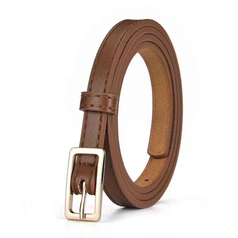 Elastic Women Belts Strap Thin Skinny Ladies Dress Waist Belt Leather Buckle Female Red Belts Thin Ladies Designer Waistband
