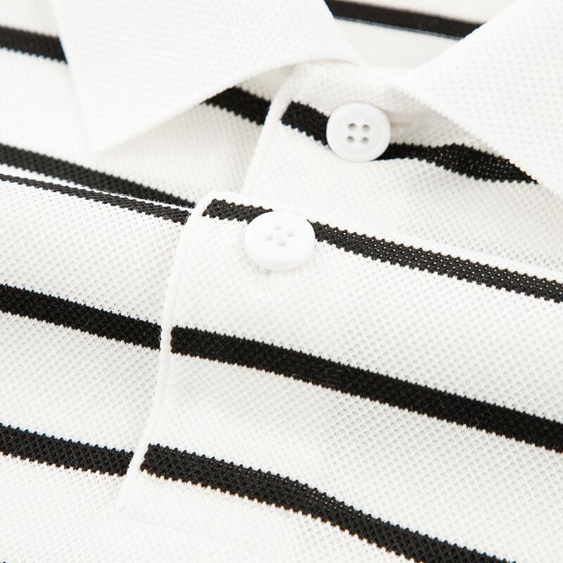 SEVEN Men's Seamless Striped Short-Sleeve Polo Shirt