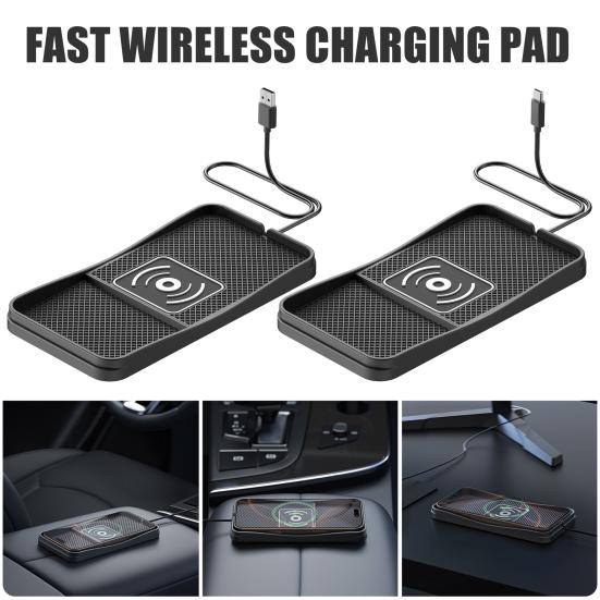 Intelligent Wireless Car Charger Pad Overheat Protection Universal Compatibility 20W Fast Phone Cordless Charging Mat