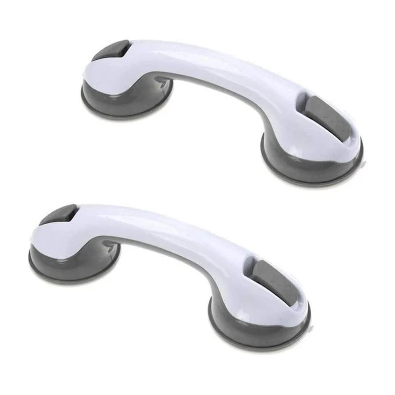 Hot 1/2Pcs Safety Helping Handle Anti Slip Support Toilet Bathroom Safe Grab Bar Handle Vacuum Sucker Suction Cup Handrail
