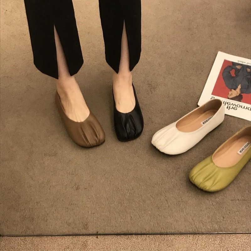 Flat Bottom Shallow Mouth Doudou Shoes Soft Sole Super Soft Summer New Family Lazy Women's Shoes Round Head Single Shoes