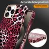 For iPhone 16 Pro Max Case Compatible with MagSafe Leopard Texture PU+PC Phone Cover