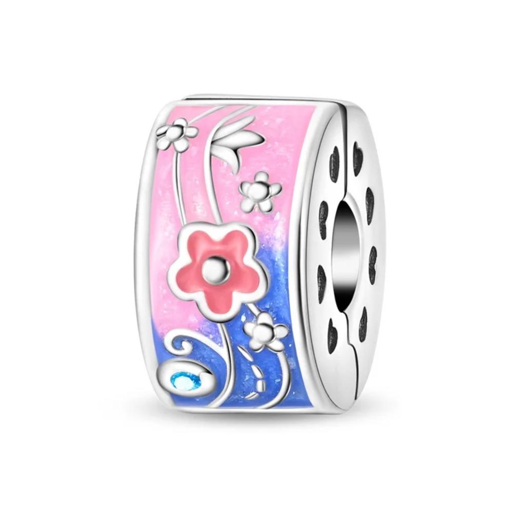 925 Silver Unicorn Pendant Noctilucent Charm Bead DIY Princess Bracelet Colorful Jewelry Gift for Women