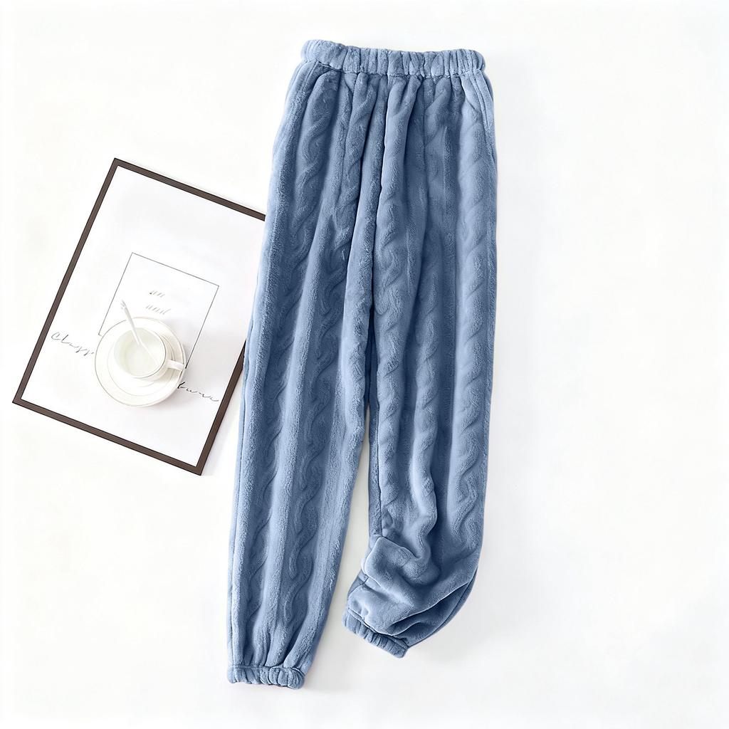 Women's Fashion Fleece Line Thickened Long Pajama Pants
