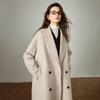 Chuyu Women's 2025 Winter Luxury Camel Wool Blend Long Overcoat