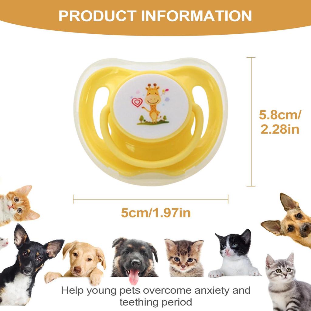 Cat Pacifiers For Kittens Pet Suckling Puppy Pacifiers 4 Pieces Butterfly-Shaped Silicone Toy With Dust Cover For Pet Animals