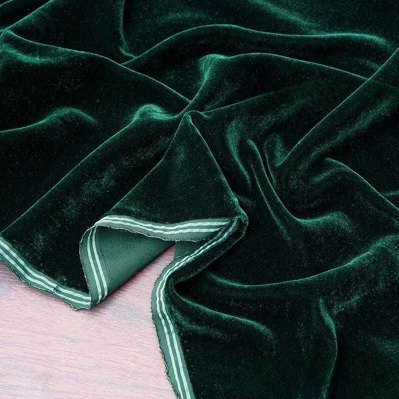 Non-elastic Woven Velvet Designer Fabric for DIY Sewing Dress Set,Half Skirt, Wide-leg Pants, Cotton-like Lustrous Velvet Fabric