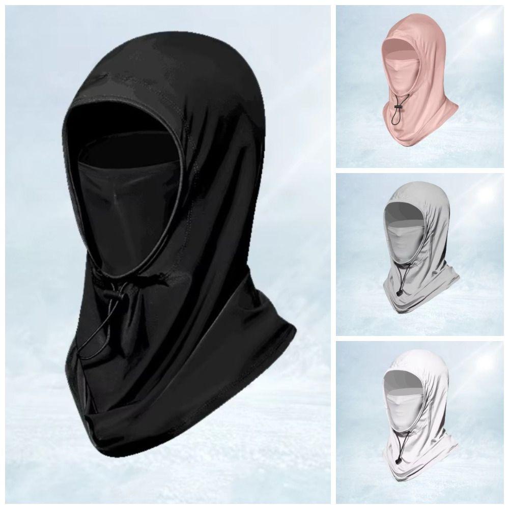 

UV Protection Ice Silk Mask Dustproof UV Protection Veil Breathable Balaclava Face Cover Hiking Style 1 Dark Grey