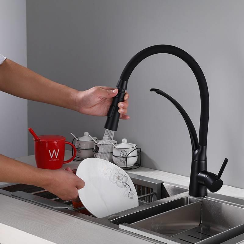 Zinc alloy kitchen hot and cold dual-purpose faucet, single joint universal rotatable silicone sink sink sink faucet