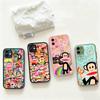 Famous Luxurious P-paul F-frank For iPhone 16 15 14 13 12 11 Pro Max X XS MAX Plus Translucent Black Phone Cover