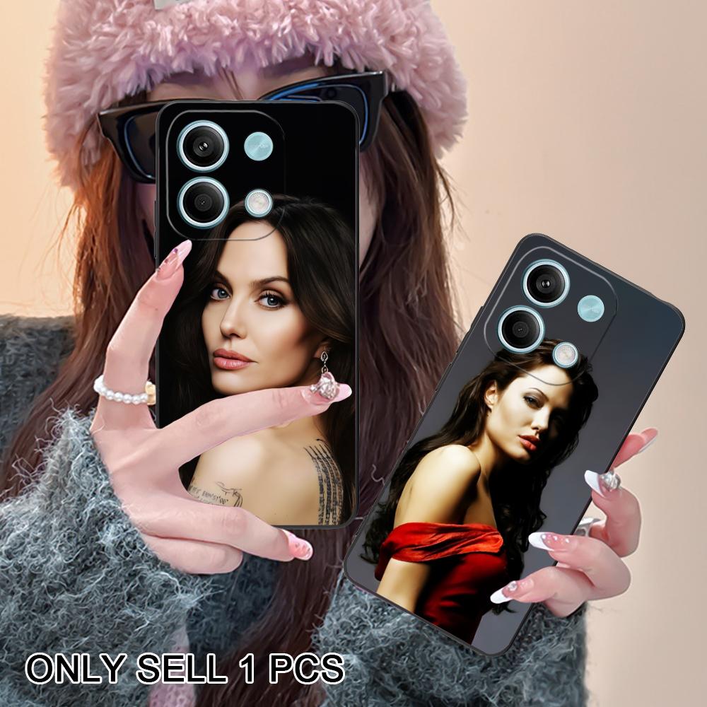 Angel Jolie Matte TPU Mobile Phone Case for Xiaomi Redmi 15 14 13 12 A5 3 2 1 C Plus 4G 5G Colorful Printing Cover