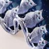 1 Piece Of Blue Eyed White Cat Patterned Matte Bedsheet, Bedroom Printed Bedspread, Bedding (Excluding Pillowcases)
