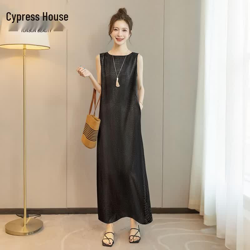 Elegant Sleeveless A-Line Vest Dress L