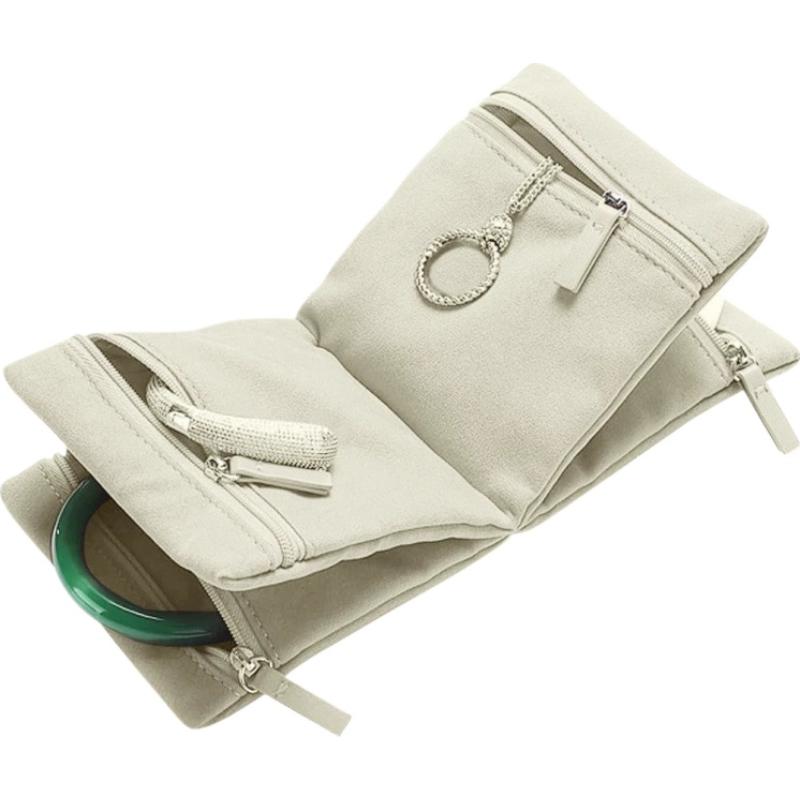 

Foldable Jewelry Organizer Multiple Compartments High Capacity Travel Jewelry Storage Bag Pouch Zipper For Necklaces Rings