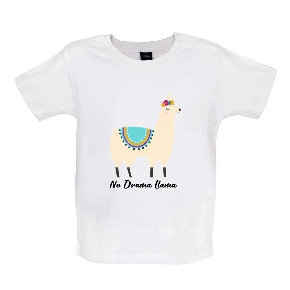 No Drama Llama - Baby Kids Boys Girls Unisex T-Shirt / Babygrow - Cute Alpaca Funny Llamas Love 160