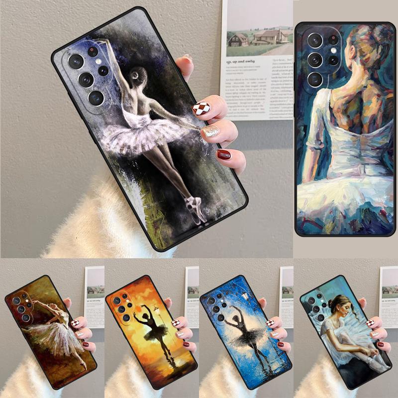 Ballet Ballerina Dancer soft Phone Case for Samsung Galaxy note 10 pro S26 Ultra S23 S24 FE S25 S21 S22 PLUS shockproof Cove