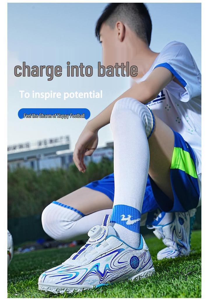 New Arrival Children's Low-Top Football Shoes with Long & Short Spikes for Teen Training & Competition