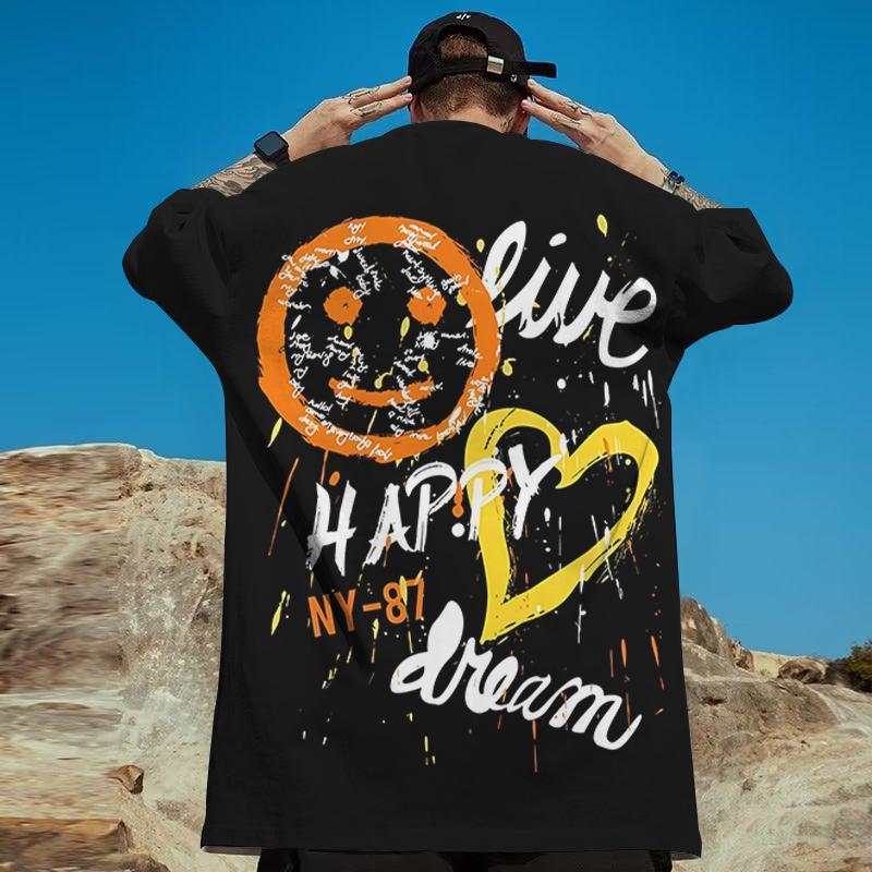 Tričko New Trend Tričko Muži Topy s krátkým rukávem Módní Streetové tričko Volné Outdoorové oblečení Velké velikosti Letní Tričko s kulatým výstřihem