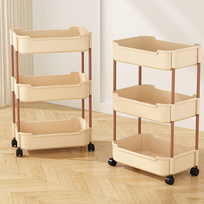 Multi-Tier Trolley Storage Rack for Kitchen Bedroom Bathroom Mobile Snack Organizer with Versatile Shelving