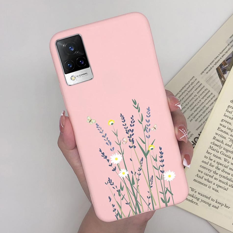 For Vivo V21 Case V2066 V2050 Soft Silicone Cute Painted Cover For Vivo V21E V 21 4g 5g Phone Cases Shockproof Bumper Slim Funda