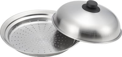 Yoshikawa Steamer for Frying Compatible with Frying Steaming Made In Stainless Steaming Easy Steaming Plate To Place On a Frying Pan YJ2611 Pans,