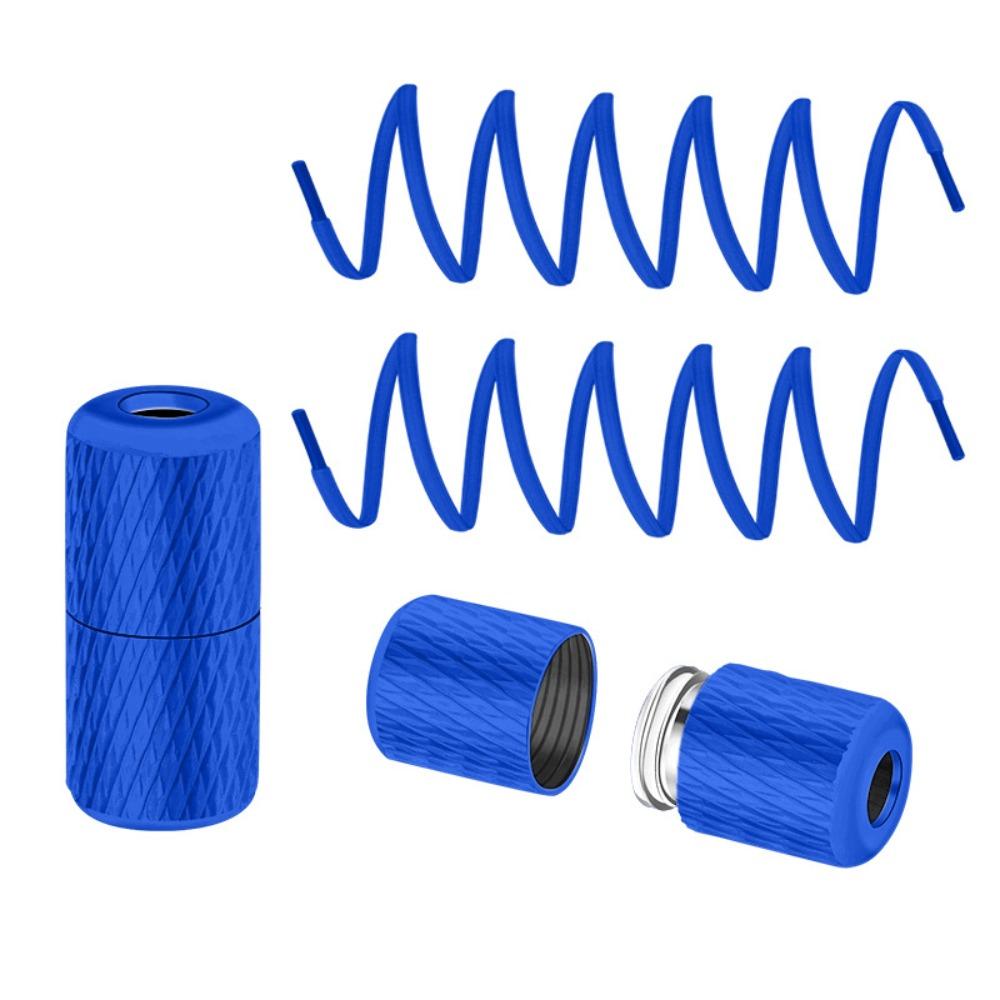 2 Pairs Without Ties Elastic Shoelaces Elastic Material Quick Shoelaces  Shoe Accessories Use синий