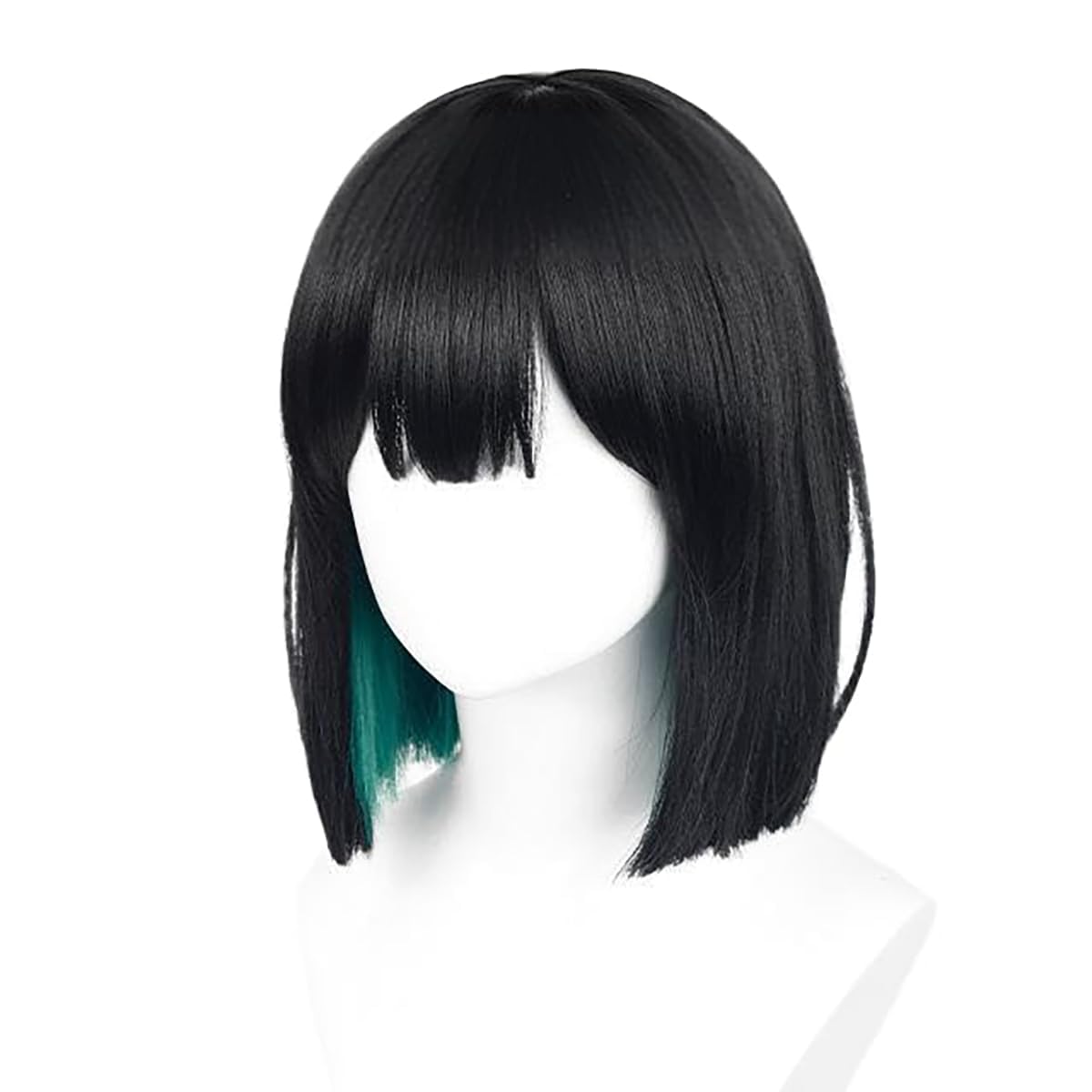 Unisex Short Blonde Wig for Cosplay Costumes Synthetic Fiber Wig with Bangs Halloween Party Anime Wig