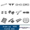 Tank 400-Hi4T Rearview Mirror, Fender, Fog Light, and Taillight Covers for 26 Models
