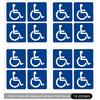 dealzEpic - Wheelchair Sign Handicapped Disabled Sign | Self Adhesive Vinyl Decal Sticker - 4x4 cm (1.57x1.57 inches)