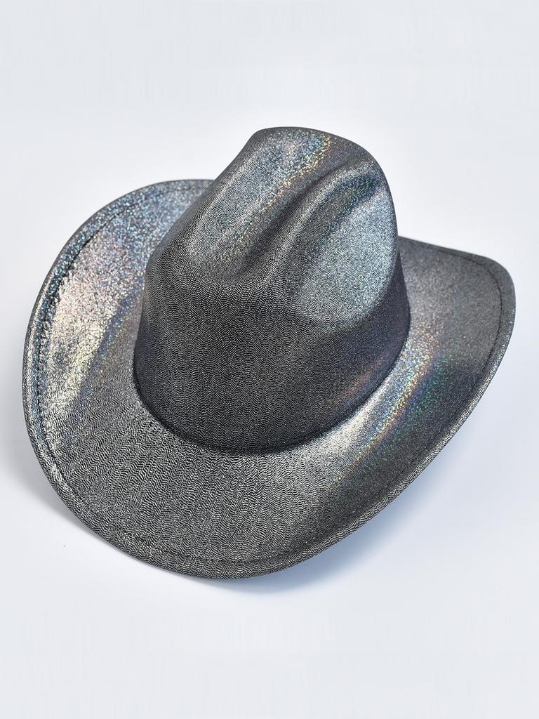 Damen Einfarbig Pailletten Fedora Hut Mode Festival Party Hochzeitskleid Hüte Cowgirl Jazz Kappe