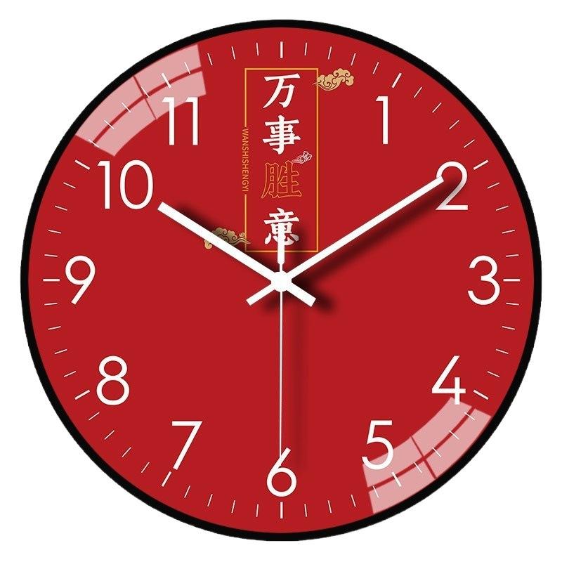 14-inch 35cm festive wall clock mute clock every exam must pass the wall clock dining room living room wall decoration clock