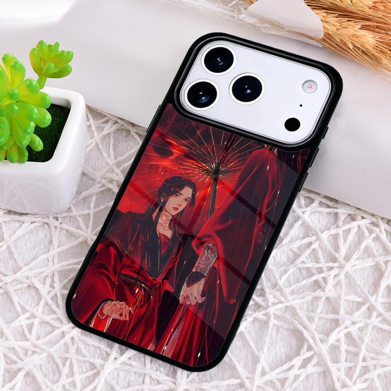 Anime Tian Guan Ci Fu Phone Case for iPhone 17 Air 16 15 11 12 14 13 Pro Max Shockproof Cover