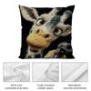 Funny Animals Cow Giraffe Pillow Case Short Plush Double-sided Print Square Throw Pillow Covers Sofa Home Cushion Decor