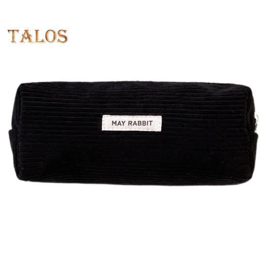 

Пенал большой емкости, вельветовая сумка для карандашей, многоцелевая сумка для канцелярских принадлежностей, косметичка, органайзер для офиса и путешествий, подарков чёрный