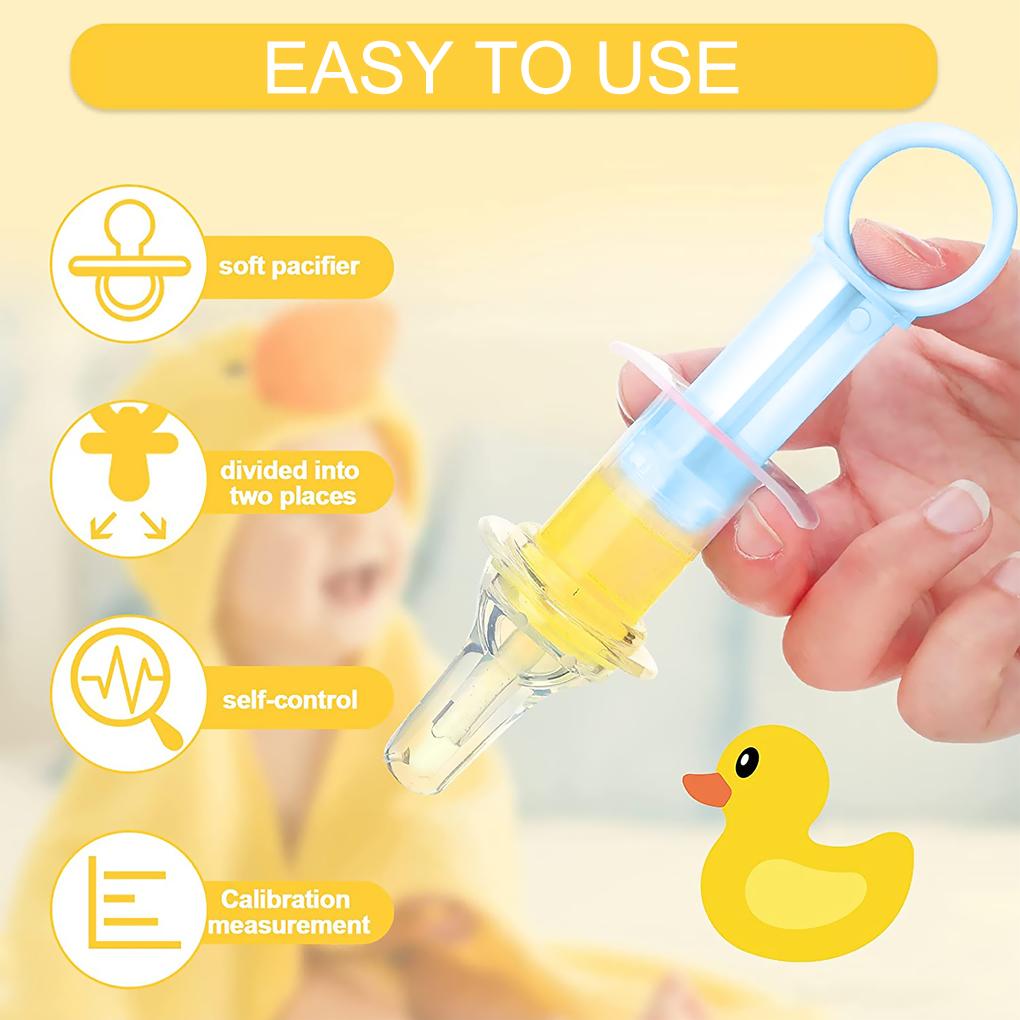 Baby Feeder Needle Dispenser Silicone Kids Feeding Squeeze Safety Dispensing Dropper Nursing Travel Newborn