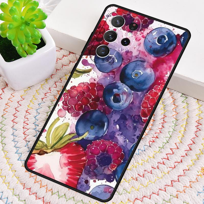 Berries Summer Fruits Sweet Phone Case for Samsung Galaxy note 10 pro S26 Ultra S23 S24 FE S25 S21 S22 PLUS shockproof Cove