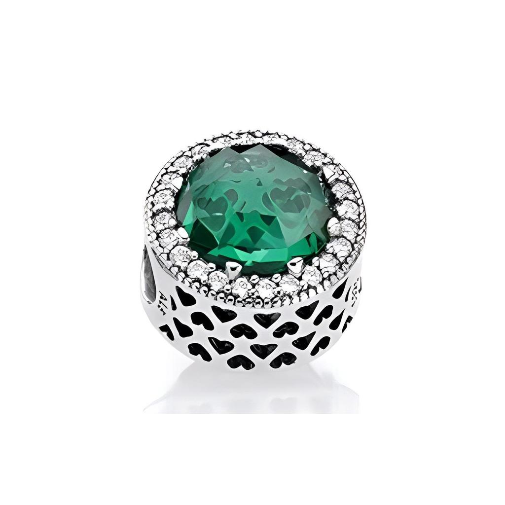 Pandora Perla Charms Scintillante Gioielli Donna Argento Verde 791725NSG
