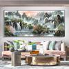Flowing Wealth Landscape Cross-stitch: New Style Embroidery for Living Room or Study Room