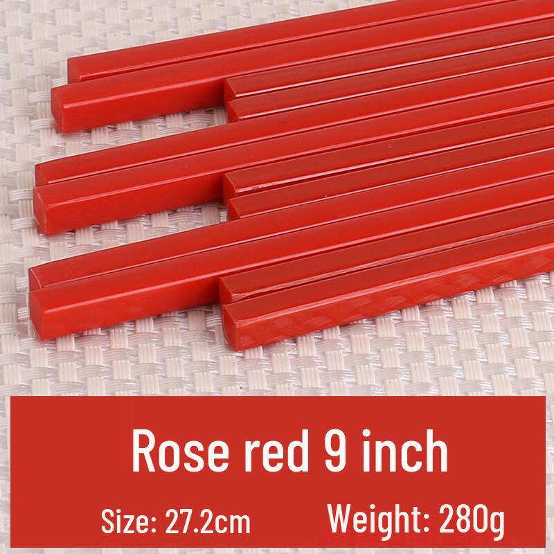 MOLUONA Red Melamine Dinner Chopsticks
