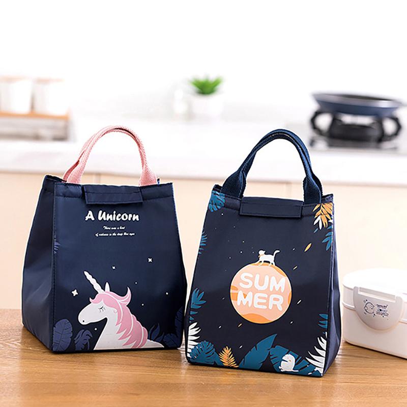 Large-Capacity Lunch Bag Student Cartoon Insulation Bag Office Worker Portable Lunch Box Bag Insulated Waterproof Storage Bag