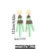 Handmade Mint Green Chicken Claw Stud Earrings
