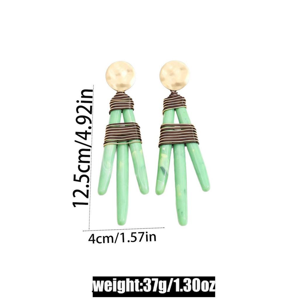 Handmade Mint Green Chicken Claw Stud Earrings